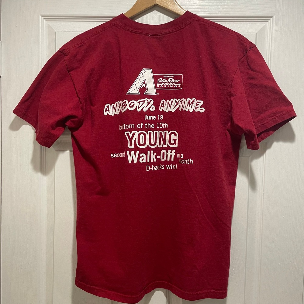 Arizona Diamondbacks Mens T-Shirt Large Red Cotton MLB Chris Young Walk-Off Tee - Picture 4 of 7